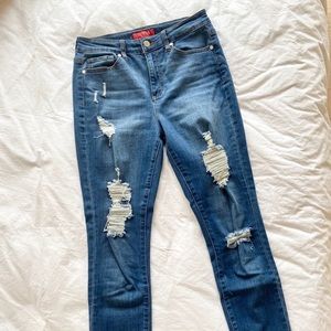 High waisted Guess jeans size 27, 7/8, medium blue